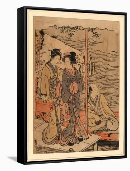 Sanbashi No Danjo-Torii Kiyonaga-Framed Stretched Canvas