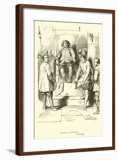 Sancho as Governor-Sir John Gilbert-Framed Giclee Print