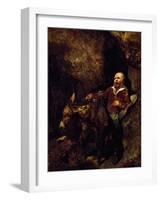 Sancho Panza and His Donkey-Edwin Henry Landseer-Framed Giclee Print