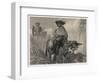 Sancho Panza and His Master Ride Through the Cornfields-Decamps-Framed Art Print