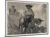 Sancho Panza and His Master Ride Through the Cornfields-Decamps-Mounted Art Print