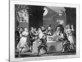 Sancho starved by his physician by William Hogarth-William Hogarth-Stretched Canvas