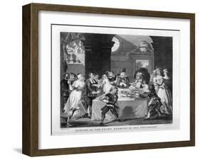 Sancho starved by his physician by William Hogarth-William Hogarth-Framed Giclee Print