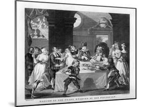 Sancho starved by his physician by William Hogarth-William Hogarth-Mounted Giclee Print