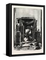 Sanctuary in the Great Temple of Karnak, Egypt, 1879-null-Framed Stretched Canvas