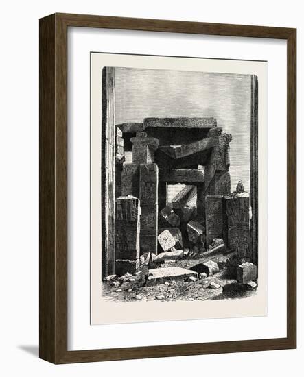 Sanctuary in the Great Temple of Karnak, Egypt, 1879-null-Framed Giclee Print