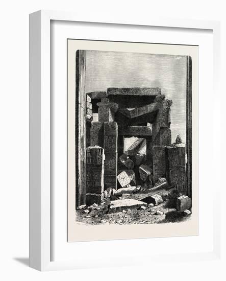 Sanctuary in the Great Temple of Karnak, Egypt, 1879-null-Framed Giclee Print