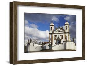 Sanctuary of Bom Jesus de Matosinhos and Prophets Sculpture, UNESCO Site, Congonhas, Brazil-Ian Trower-Framed Photographic Print