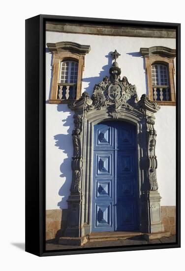 Sanctuary of Bom Jesus de Matosinhos, UNESCO World Heritage Site, Congonhas, Minas Gerais, Brazil-Ian Trower-Framed Stretched Canvas