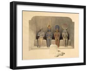 Sanctuary of the Temple of Abu Simbel, from Egypt and Nubia, Vol.1-David Roberts-Framed Giclee Print