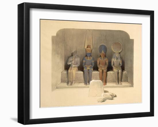 Sanctuary of the Temple of Abu Simbel, from Egypt and Nubia, Vol.1-David Roberts-Framed Giclee Print