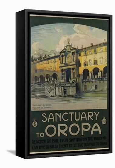 Sanctuary to Oropa Poster-G. Bozzalla-Framed Stretched Canvas