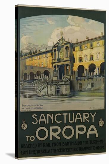 Sanctuary to Oropa Poster-G. Bozzalla-Stretched Canvas