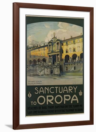 Sanctuary to Oropa Poster-G. Bozzalla-Framed Photographic Print