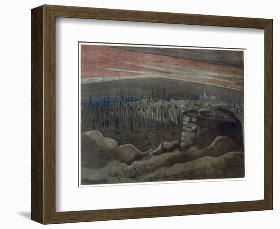 Sanctuary Wood, British Artists at the Front, Continuation of the Western Front, Nash, 1918-Paul Nash-Framed Giclee Print