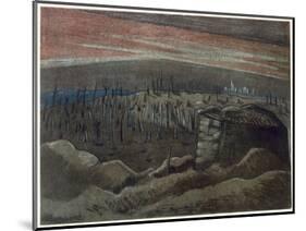Sanctuary Wood, British Artists at the Front, Continuation of the Western Front, Nash, 1918-Paul Nash-Mounted Giclee Print