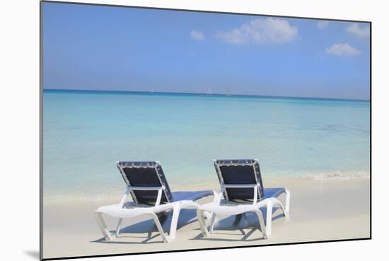 Sand and Beach Chairs Await Tourists, Varadero, Cuba-Bill Bachmann-Mounted Photographic Print