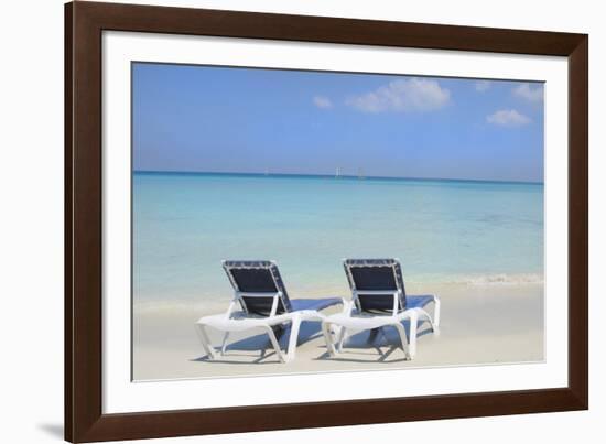 Sand and Beach Chairs Await Tourists, Varadero, Cuba-Bill Bachmann-Framed Photographic Print