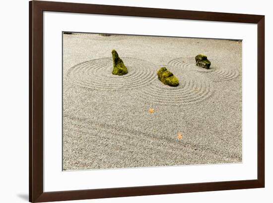 Sand and stone garden, Portland Japanese Garden, Washington Park in the west hills of Portland, Ore-Adam Jones-Framed Photographic Print