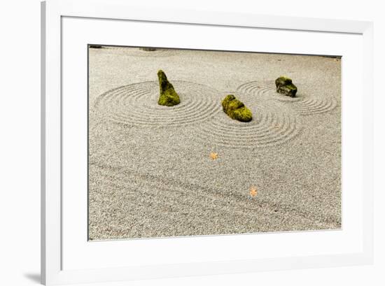 Sand and stone garden, Portland Japanese Garden, Washington Park in the west hills of Portland, Ore-Adam Jones-Framed Photographic Print