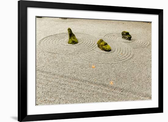 Sand and stone garden, Portland Japanese Garden, Washington Park in the west hills of Portland, Ore-Adam Jones-Framed Photographic Print