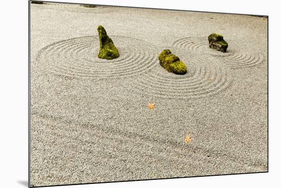 Sand and stone garden, Portland Japanese Garden, Washington Park in the west hills of Portland, Ore-Adam Jones-Mounted Photographic Print