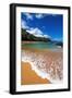 Sand and surf at Lumahai Beach, Island of Kauai, Hawaii, USA-Russ Bishop-Framed Photographic Print