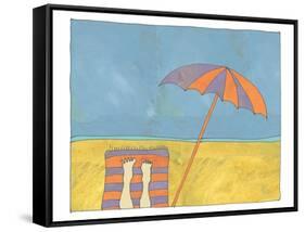 Sand and Surf-Jan Weiss-Framed Stretched Canvas