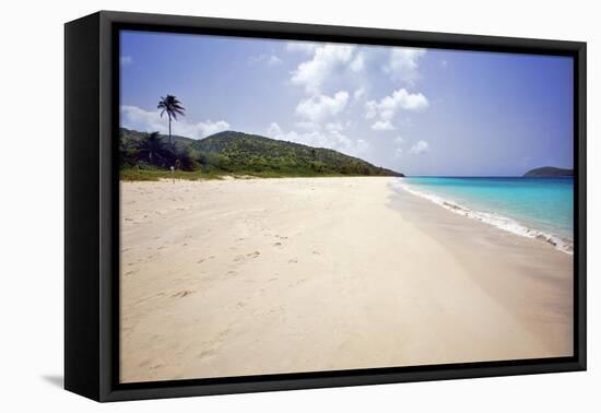 Sand and Water Zoni Beach Culebra Puerto Rico-George Oze-Framed Stretched Canvas