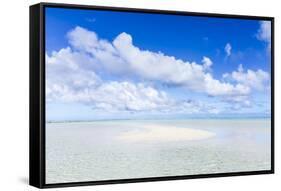 Sand Bank in Aitutaki Lagoon, Cook Islands-Matteo Colombo-Framed Stretched Canvas