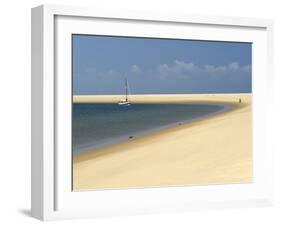 Sand Bank, Old Sailing Yacht Anchored, Bay of Arcachon, Cote D'Argent, Gironde, Aquitaine, France-Groenendijk Peter-Framed Photographic Print