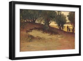 Sand Bank with Willows, Magnolia, 1877-William Morris Hunt-Framed Premium Giclee Print