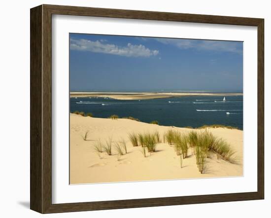 Sand Banks, Motor and Sailing Boats, Bay of Arcachon, Cote D'Argent, Gironde, Aquitaine, France-Groenendijk Peter-Framed Photographic Print