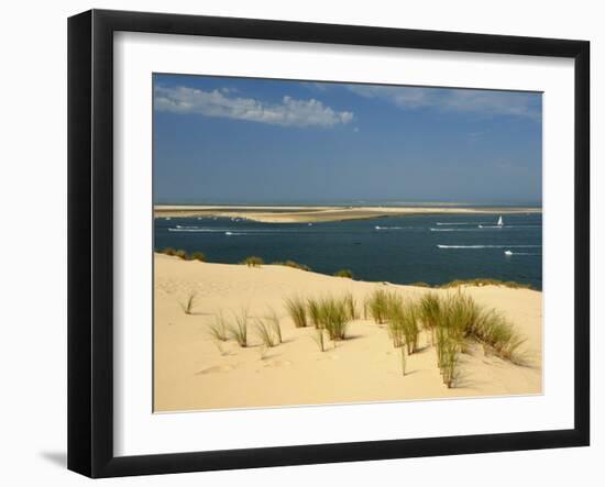 Sand Banks, Motor and Sailing Boats, Bay of Arcachon, Cote D'Argent, Gironde, Aquitaine, France-Groenendijk Peter-Framed Photographic Print