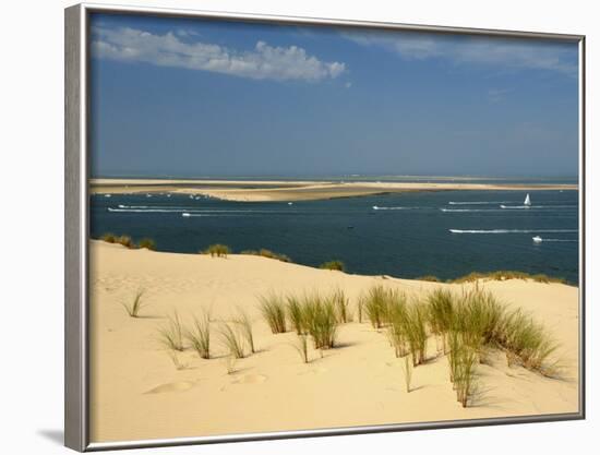 Sand Banks, Motor and Sailing Boats, Bay of Arcachon, Cote D'Argent, Gironde, Aquitaine, France-Groenendijk Peter-Framed Photographic Print