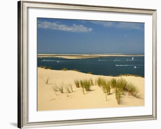 Sand Banks, Motor and Sailing Boats, Bay of Arcachon, Cote D'Argent, Gironde, Aquitaine, France-Groenendijk Peter-Framed Photographic Print