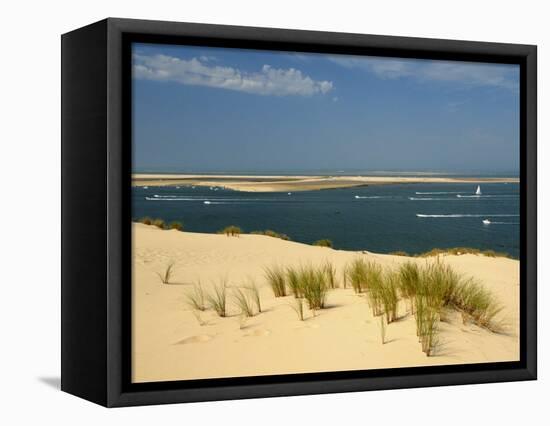 Sand Banks, Motor and Sailing Boats, Bay of Arcachon, Cote D'Argent, Gironde, Aquitaine, France-Groenendijk Peter-Framed Stretched Canvas