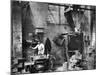 Sand Being Sifted by Worker Into Molds in Factory-Emil Otto Hoppé-Mounted Photographic Print