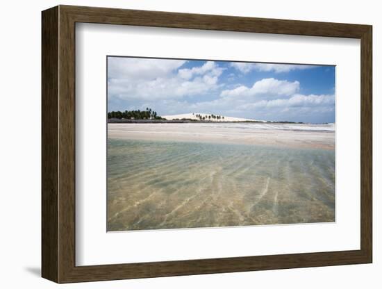 Sand Blowing over a Desert-Like Beach in Jericoacoara, Brazil-Alex Saberi-Framed Photographic Print