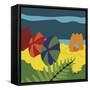 Sand Castles And Beach Umbrellas-Cindy Wider-Framed Stretched Canvas