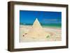 Sand Construction on Caribbean Beach-pashapixel-Framed Photographic Print
