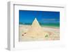 Sand Construction on Caribbean Beach-pashapixel-Framed Photographic Print