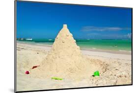 Sand Construction on Caribbean Beach-pashapixel-Mounted Photographic Print
