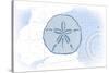 Sand Dollar - Blue - Coastal Icon-Lantern Press-Stretched Canvas