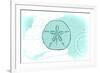 Sand Dollar - Teal - Coastal Icon-Lantern Press-Framed Premium Giclee Print