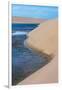 Sand Dune and Lagoon, Lencois Maranheinses NP, Maranhao State, Brazil-Keren Su-Framed Photographic Print