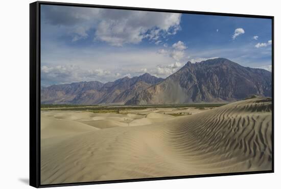 Sand Dunes along Shyok Valley-Guido Cozzi-Framed Stretched Canvas