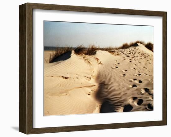 Sand Dunes and Foot Prints-Katrin Adam-Framed Photographic Print