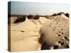 Sand Dunes and Foot Prints-Katrin Adam-Stretched Canvas