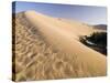 Sand Dunes and Oasis, Desert, Dunhuang, Gansu, China-Porteous Rod-Stretched Canvas